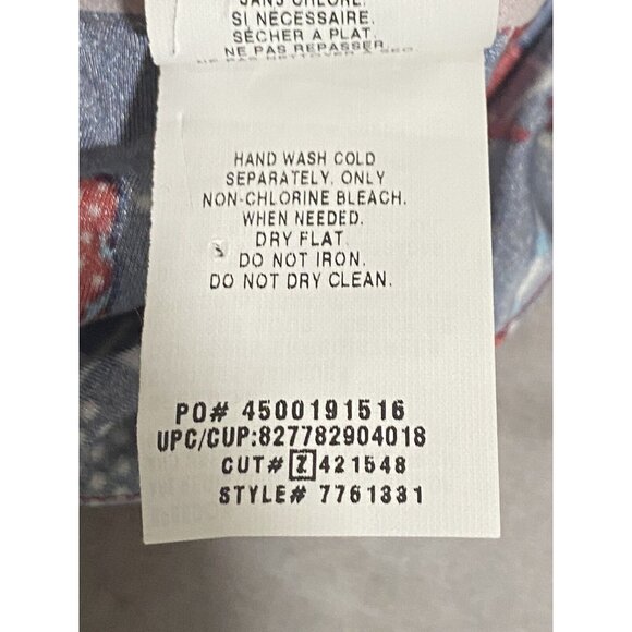 NWT Speedo Girls One Piece Swimsuit Blue Red Beach Size 5 - Picture 4 of 9